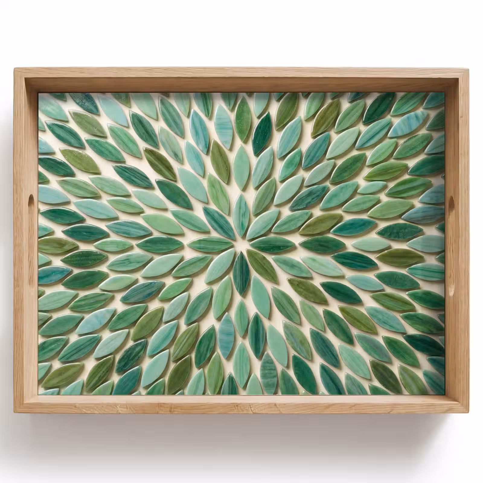 Tray - Pattern - Leaf - Green - Abstract — 1