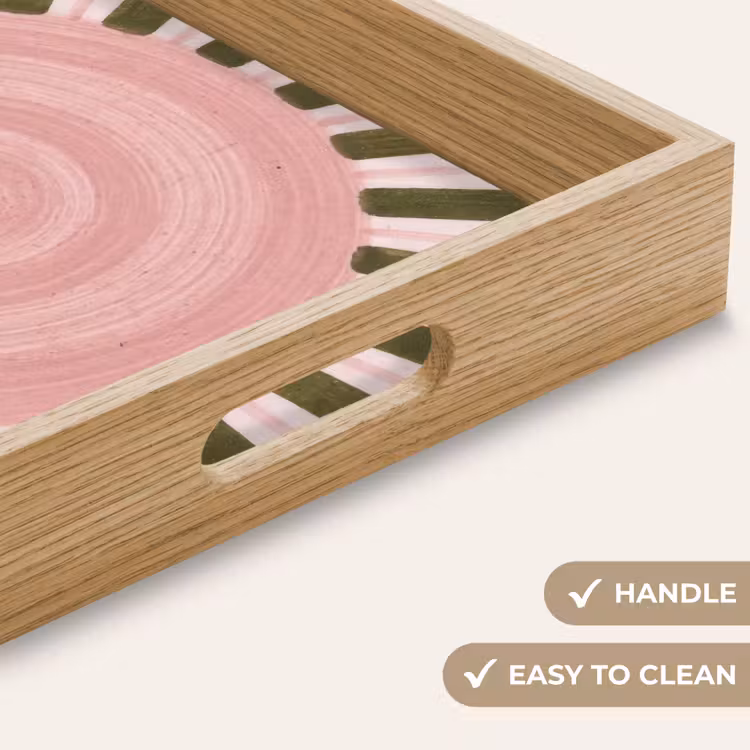 Tray - Pattern - Circle - Rays - Abstract - Pink — 9