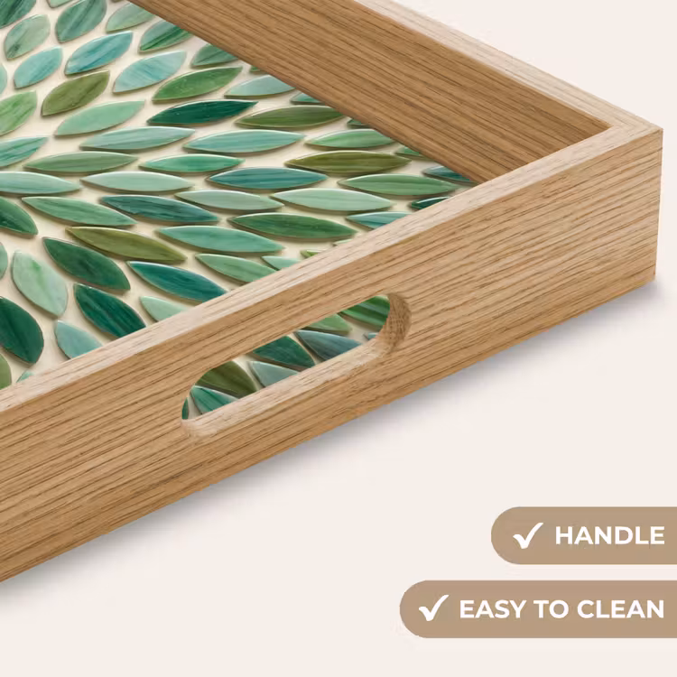 Tray - Pattern - Leaf - Green - Abstract — 9