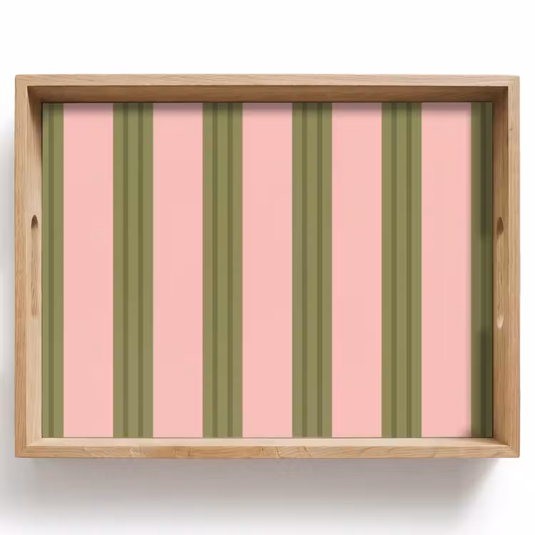Tray - Pattern - Stripes - Abstract - Pink - Green — 1