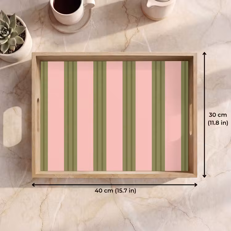 Tray - Pattern - Stripes - Abstract - Pink - Green — 7