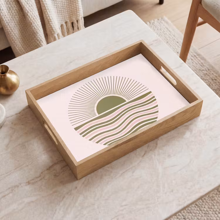 Tray - Sun - Sea - Abstract - Modern - Pink — 2