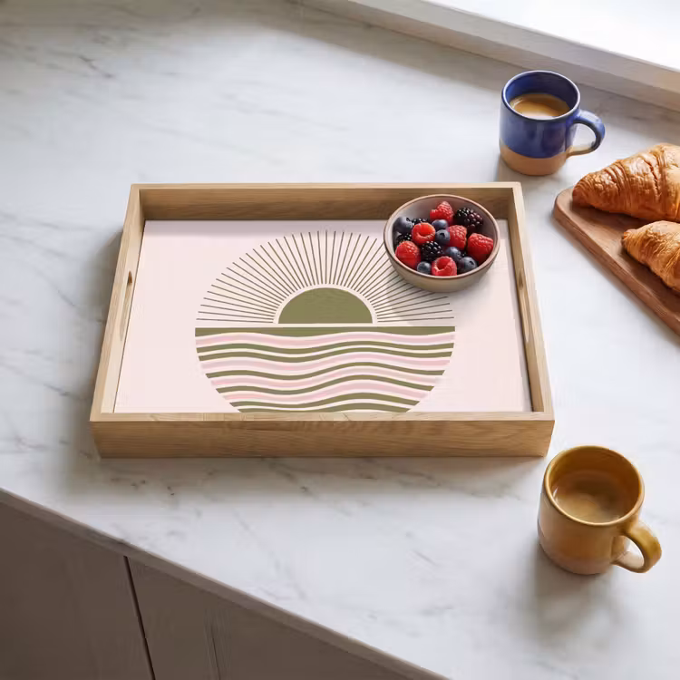 Tray - Sun - Sea - Abstract - Modern - Pink — 3