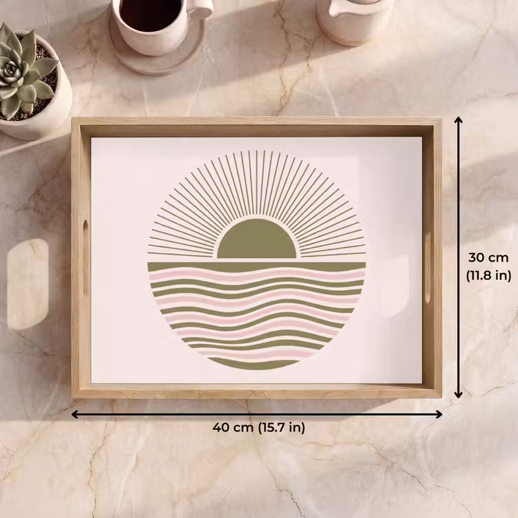 Tray - Sun - Sea - Abstract - Modern - Pink — 7