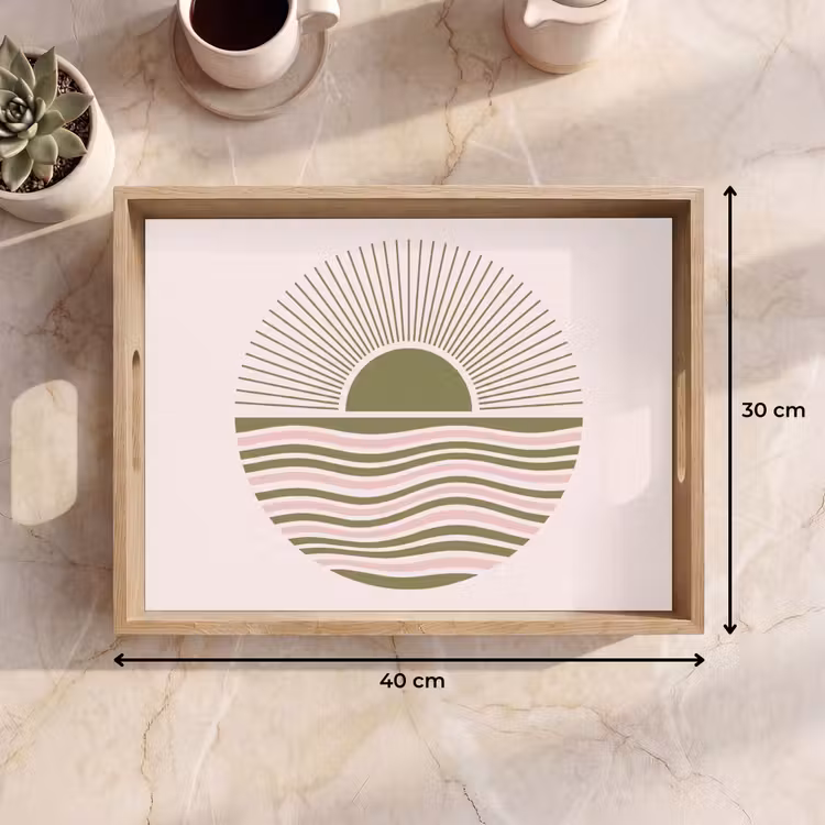 Tray - Sun - Sea - Abstract - Modern - Pink — 8