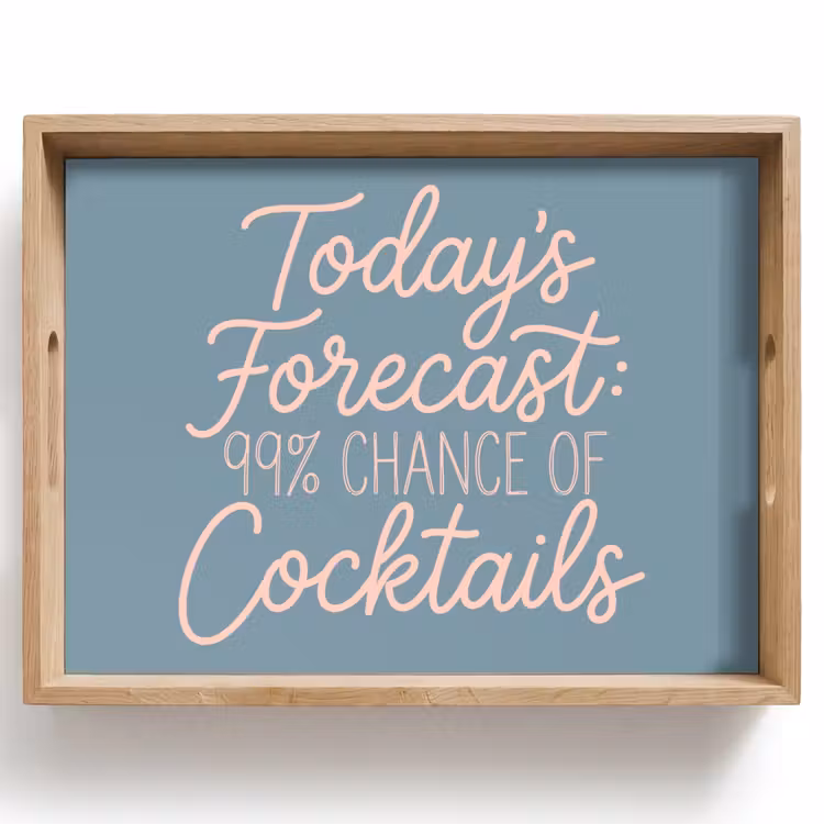 Tray - Today's Forecast - Cocktails - Blue — 1