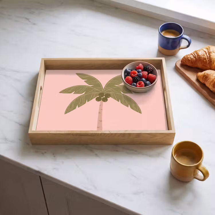 Tray - Tree - Palm - Nature - Illustration - Pink — 3