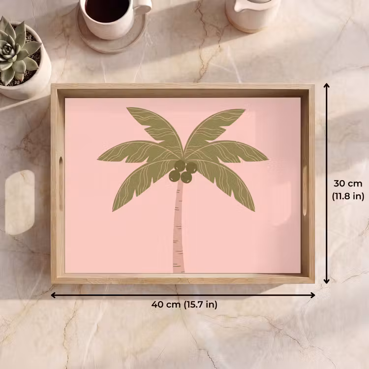 Tray - Tree - Palm - Nature - Illustration - Pink — 7