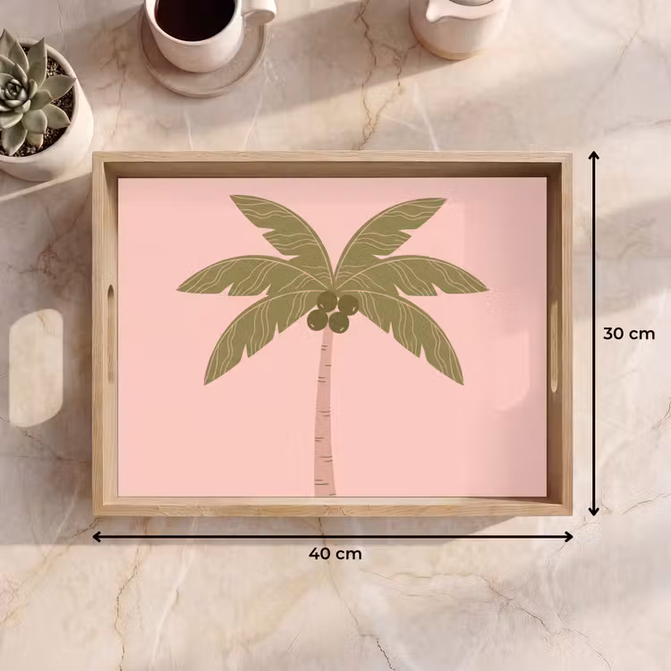 Tray - Tree - Palm - Nature - Illustration - Pink — 8