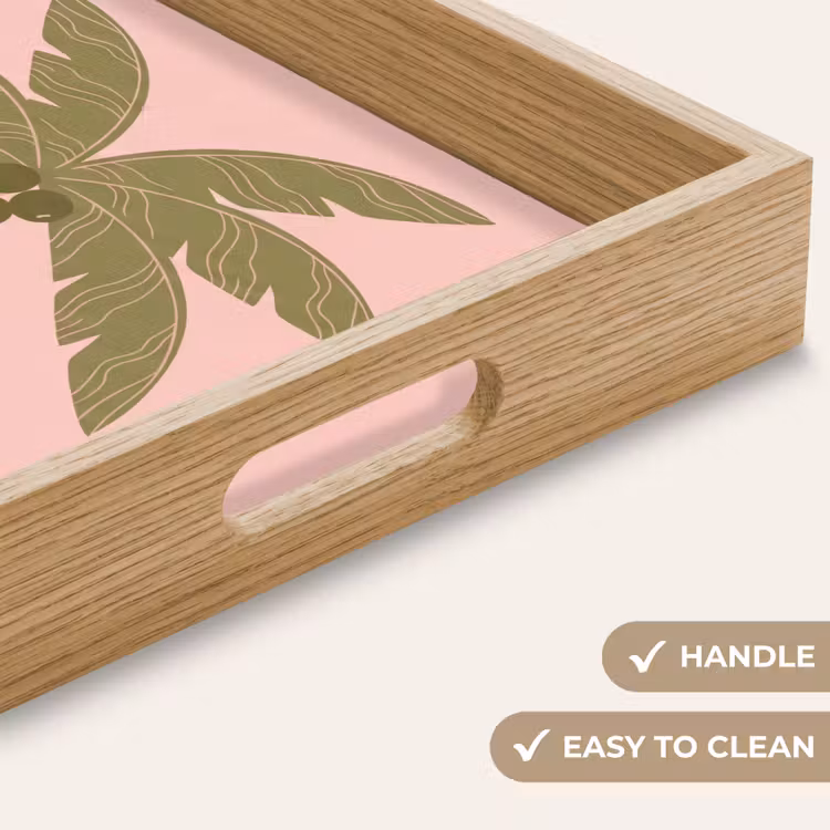 Tray - Tree - Palm - Nature - Illustration - Pink — 9