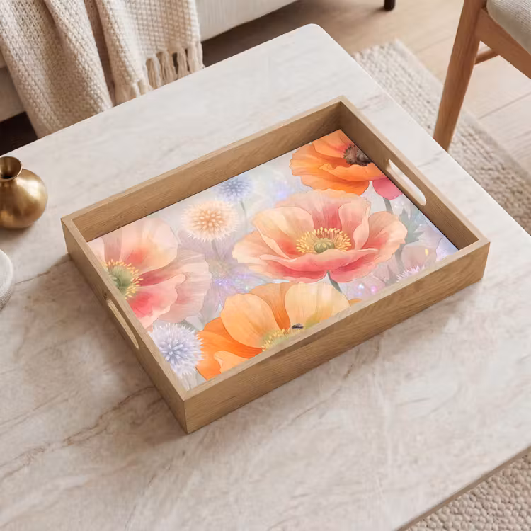 Tray - Flowers - Watercolor - Nature - Modern - Colorful — 2