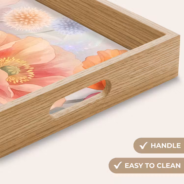 Tray - Flowers - Watercolor - Nature - Modern - Colorful — 9