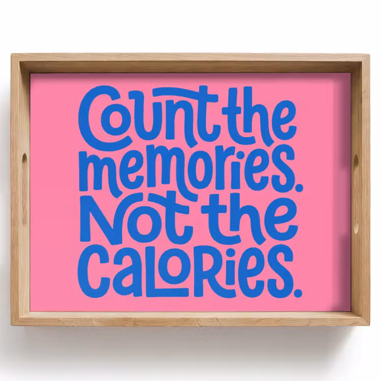 Tray - Memories - Pink - Blue - Quote — 1