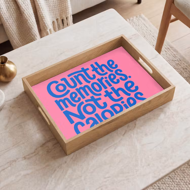 Tray - Memories - Pink - Blue - Quote — 2