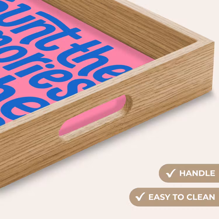 Tray - Memories - Pink - Blue - Quote — 9
