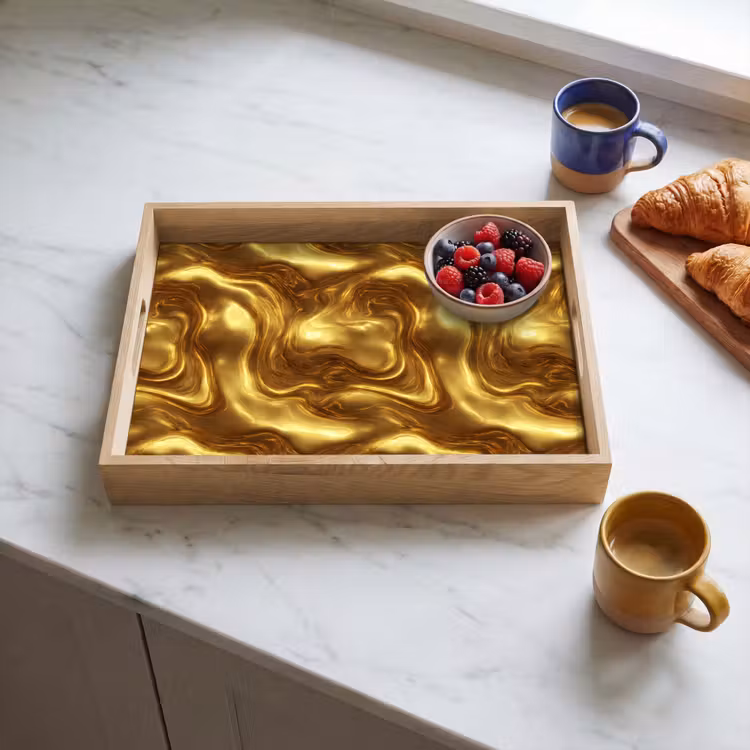 Tray - Texture - Liquid - Organic - Gold — 3