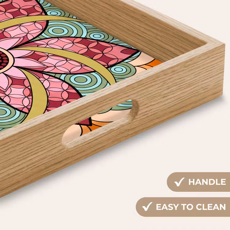 Tray - Mandala - Geometric - Art - Decorative - Colorful — 9