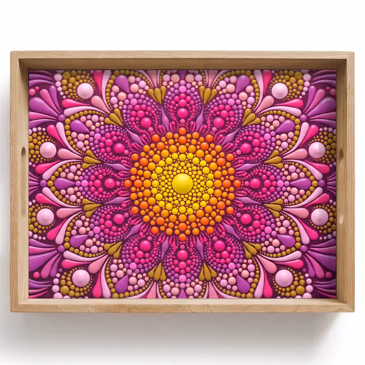 Tray - Pattern - Polka Dots - Abstract - Colorful — 1