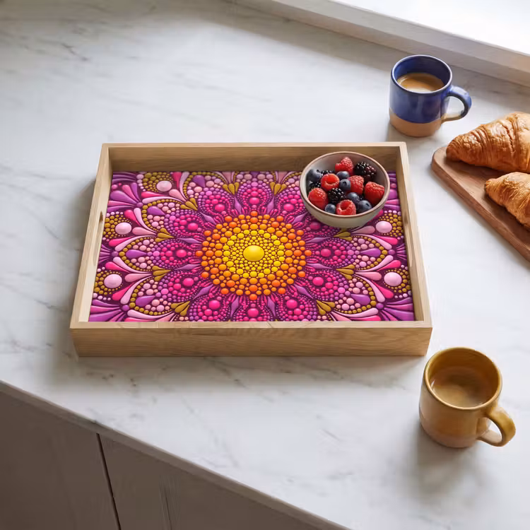Tray - Pattern - Polka Dots - Abstract - Colorful — 3