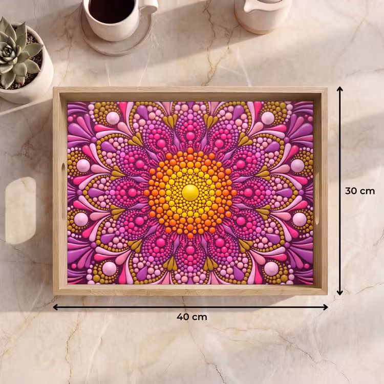 Tray - Pattern - Polka Dots - Abstract - Colorful — 8