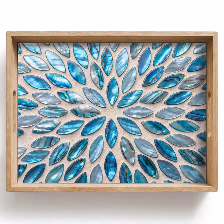 Tray - Pattern - Shine - Abstract - Blue - Decoration — 1