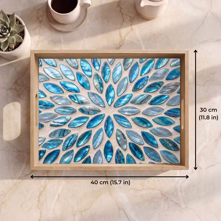 Tray - Pattern - Shine - Abstract - Blue - Decoration — 7