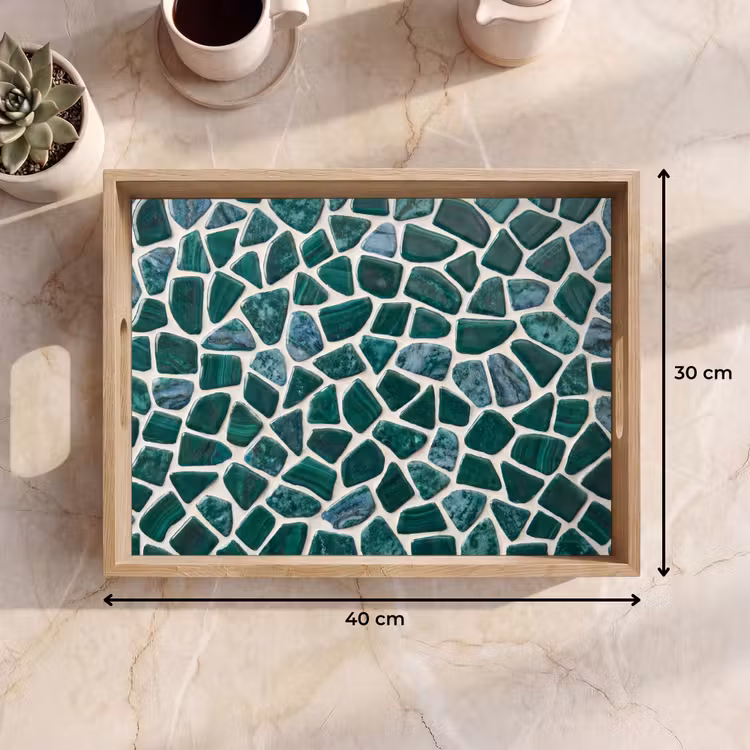 Tray - Texture - Stone - Green - Abstract - Pattern — 8