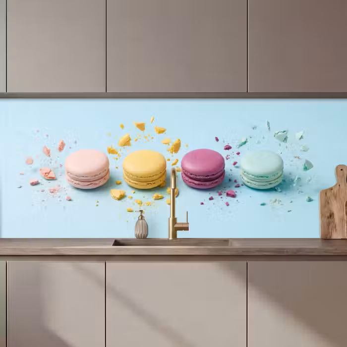 Kitchen splashback - Macaroons - Colorful - Pastel