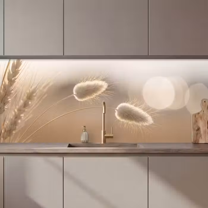 Kitchen splashback - Haze tail grass - Grain hairs - Sunlight