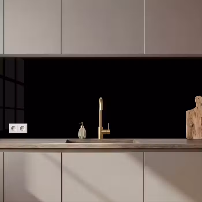 Kitchen splashback - Black - Solid color