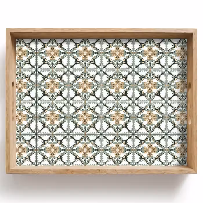 Tray - Floral - Weathered - Colorful