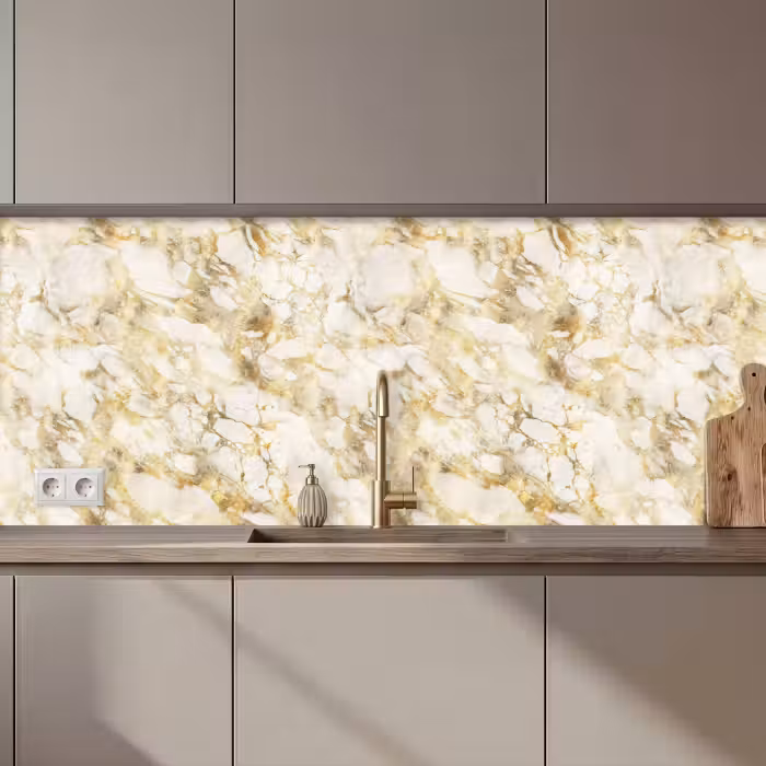 Kitchen splashback - Warm - Gold - Marble - Pattern