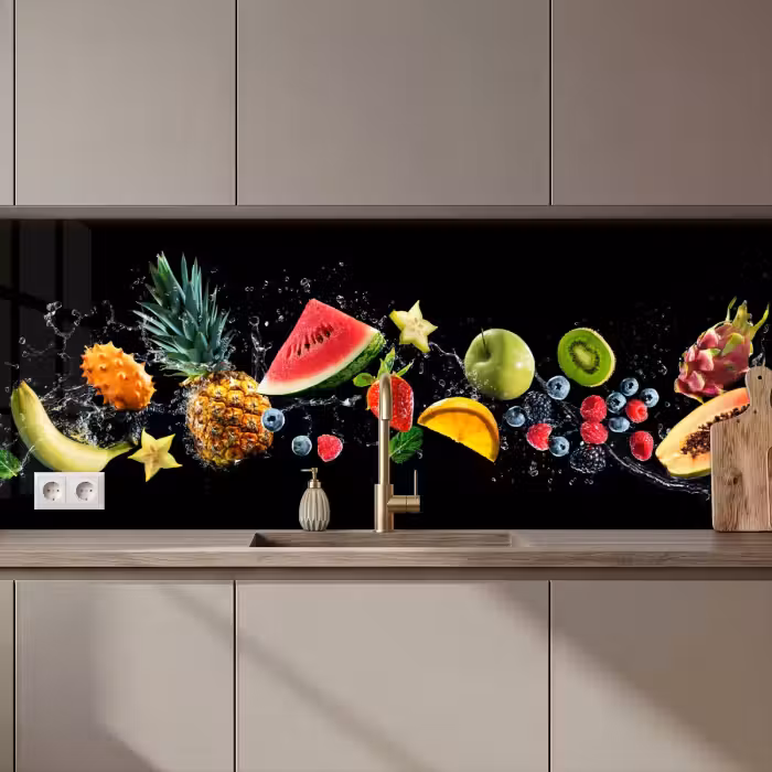Kitchen splashback - Splash - Fruit - Black