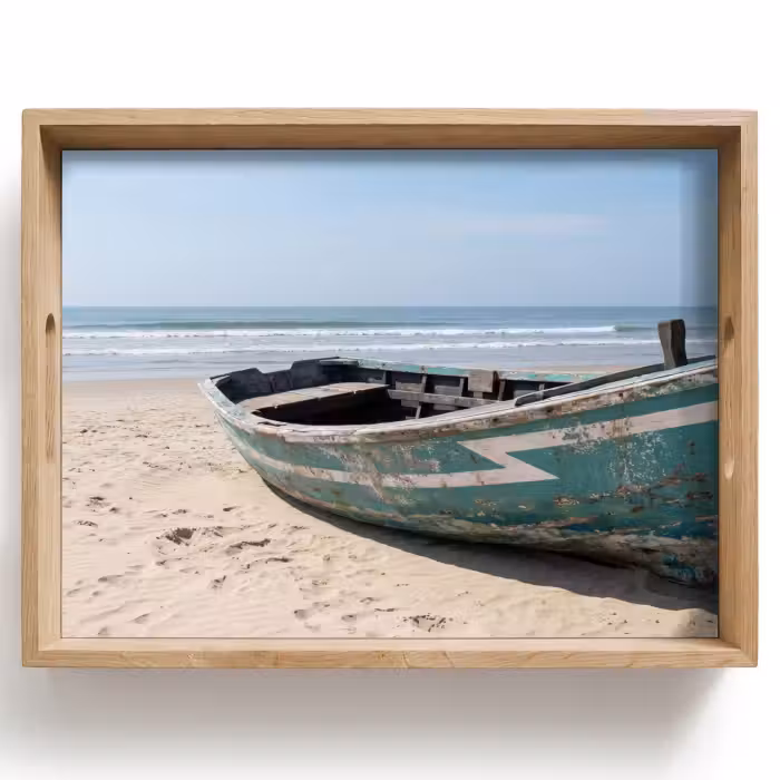 Tray - Boat - Sandy beach - Sea