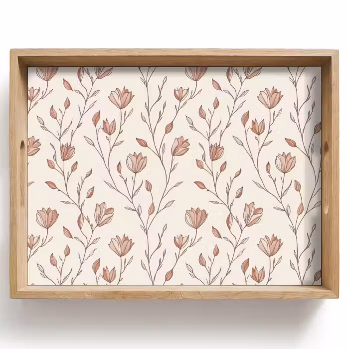 Tray - Pattern - Classic - Pink