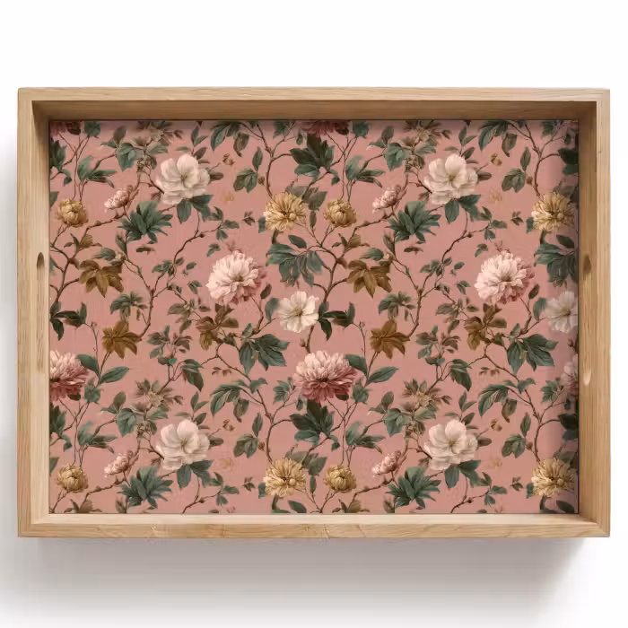 Tray - Flowers - Classic - Pink