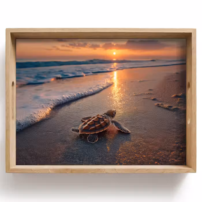Tray - Turtle - beach - Sunset