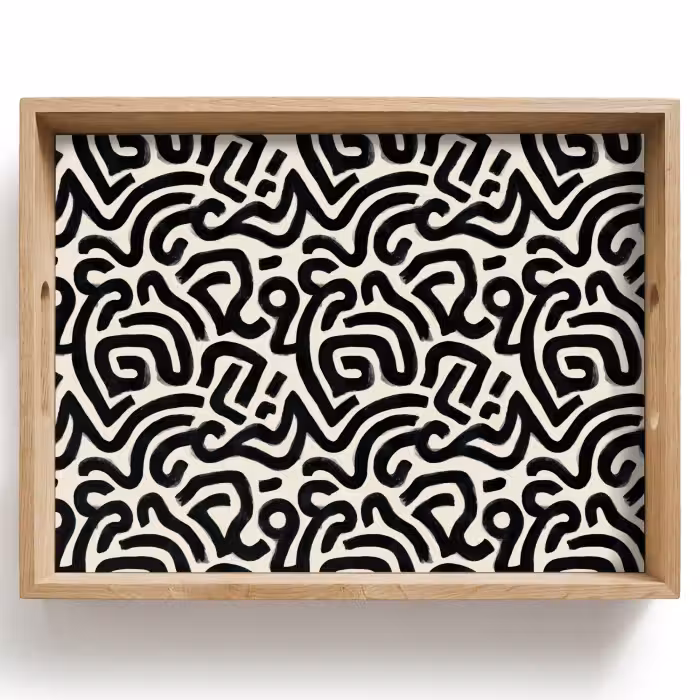 Tray - Modern - Abstract - Black