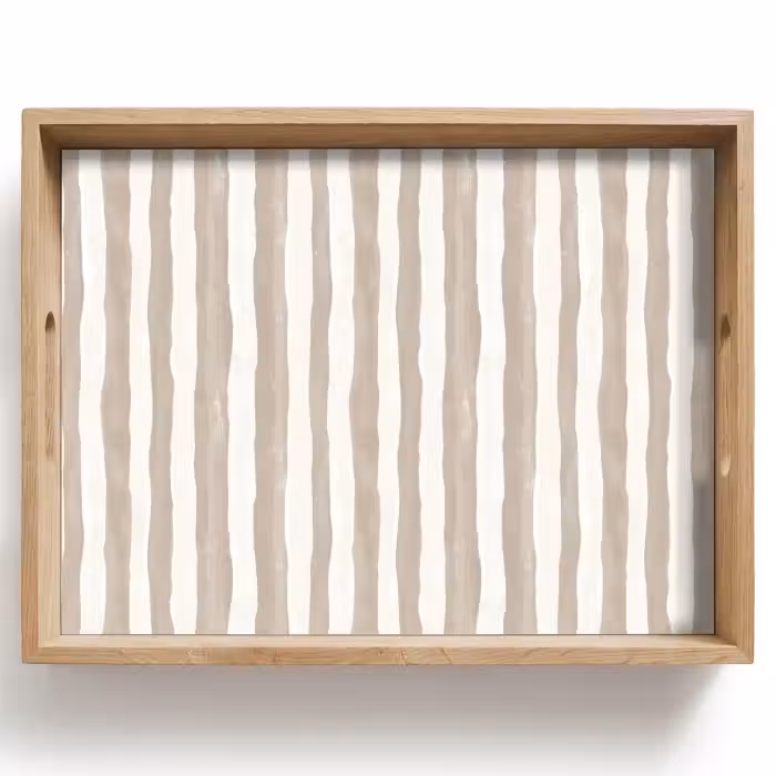 Tray - Minimalist - Stripes - Beige