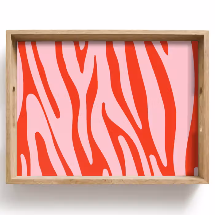 Tray - Zebra print - Pink - Red - Animal print