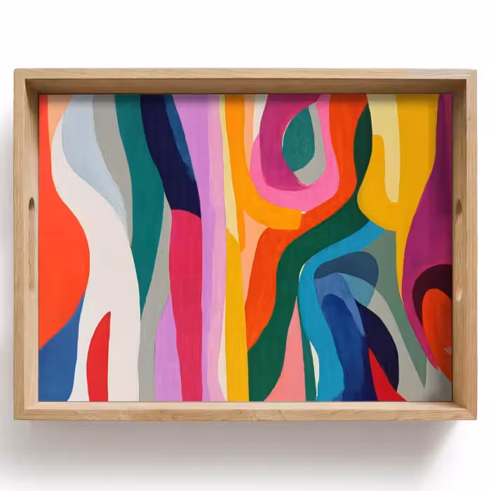 Tray - Abstract - Colorful - Waves - Lines