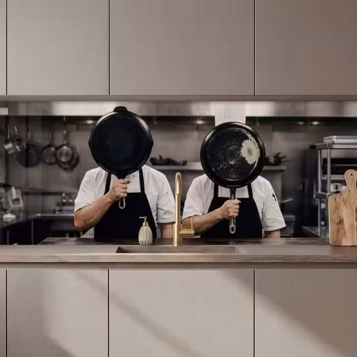 Kitchen splashback - Cooks - Frying pans - Kitchen