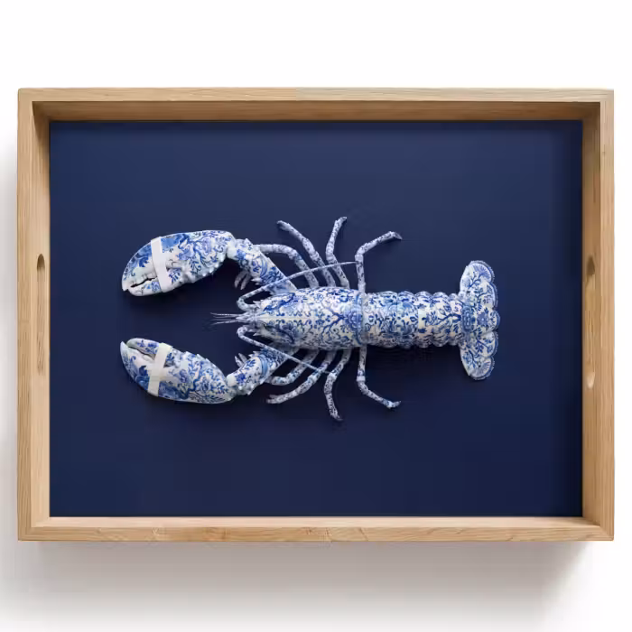 Tray - Lobster - Porcelain - Delft - Blue