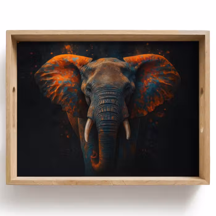 Tray - Elephant - Orange - Ears