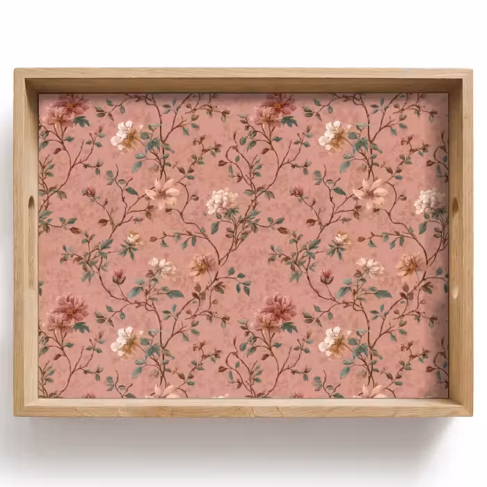 Tray - Botanical - Flowers - Pink