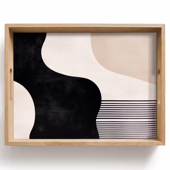 Tray - Abstract - Japandi - Beige - Modern