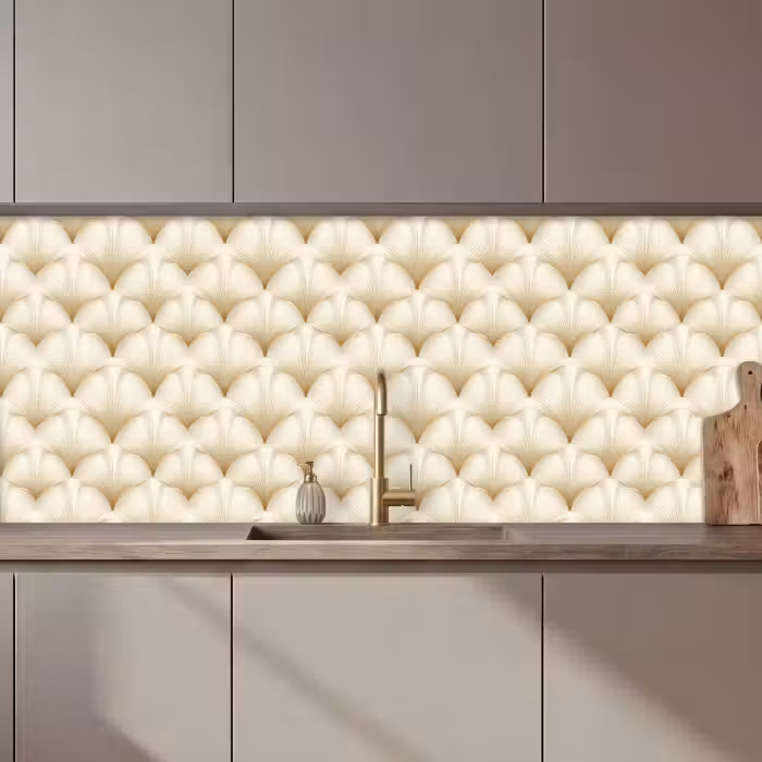 Kitchen splashback - Fan - Motif - Gold