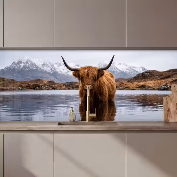 Kitchen splashback - Scotch highlander - Brown - Water