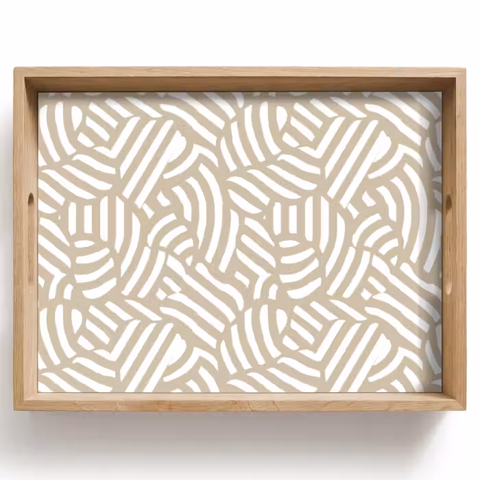 Tray - Abstract - Modern - Beige