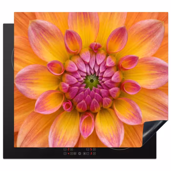 Induction hob protector - Dahlia - Flower - Orange